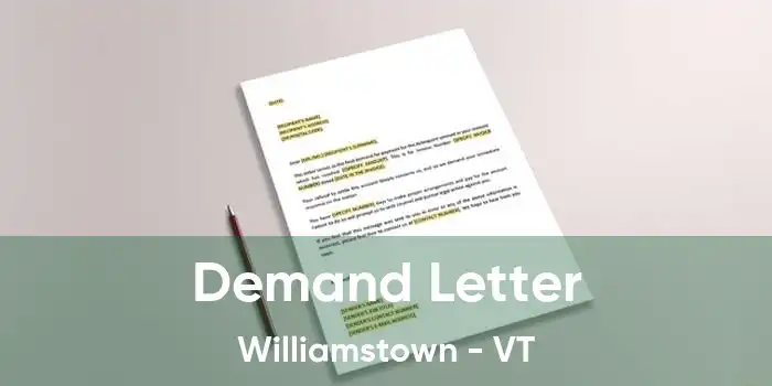 Demand Letter Williamstown - VT