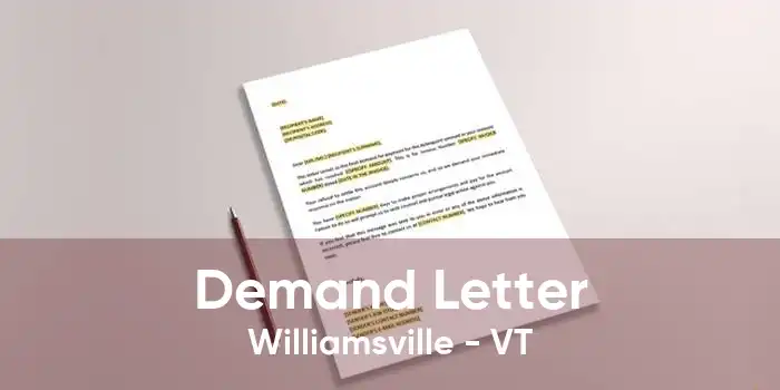 Demand Letter Williamsville - VT