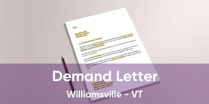 Demand Letter Williamsville - VT