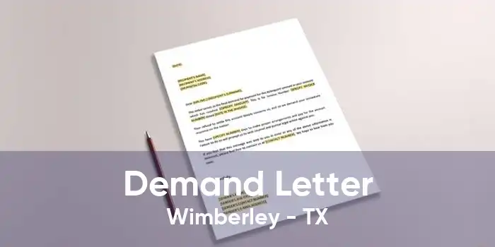 Demand Letter Wimberley - TX