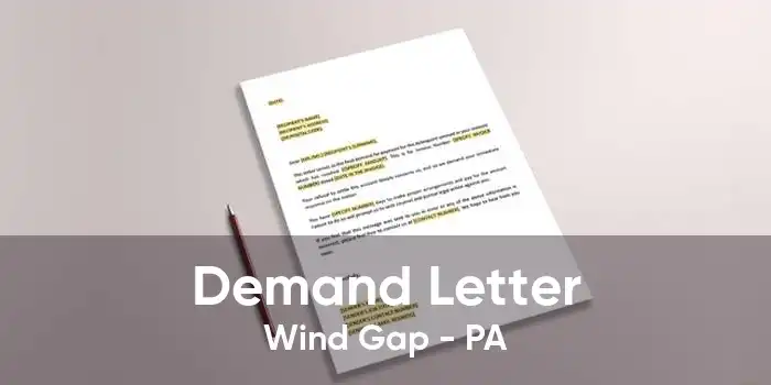 Demand Letter Wind Gap - PA