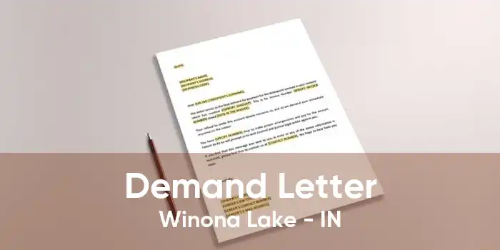 Demand Letter Winona Lake - IN