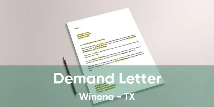 Demand Letter Winona - TX