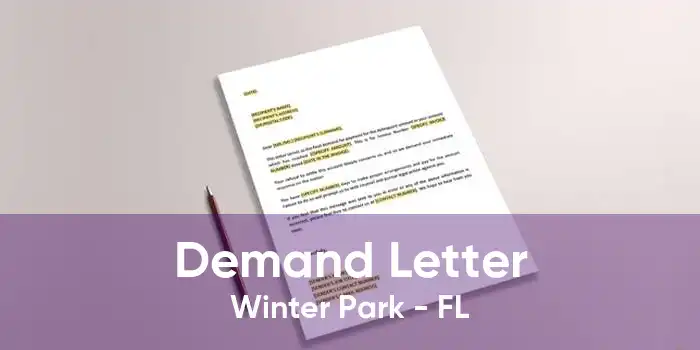 Demand Letter Winter Park - FL