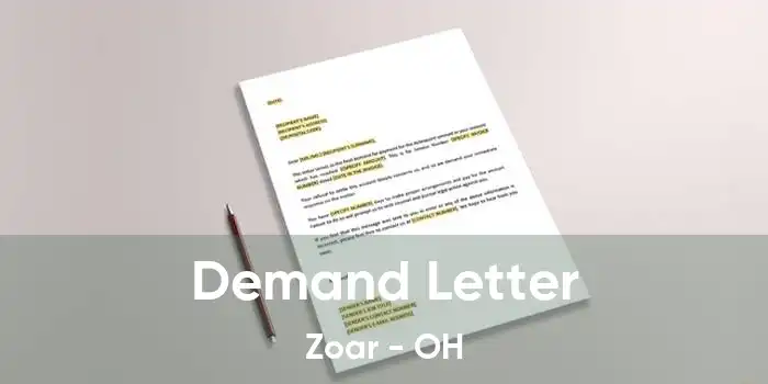 Demand Letter Zoar - OH