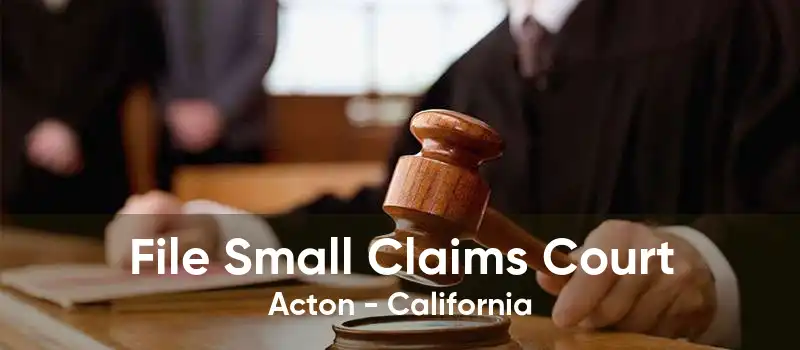 File Small Claims Court Acton - California