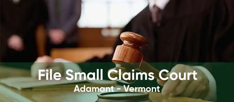 File Small Claims Court Adamant - Vermont