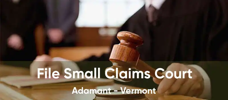 File Small Claims Court Adamant - Vermont