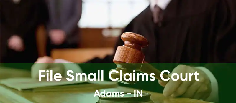  File Small Claims Court Adams - IN