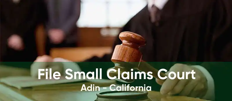 File Small Claims Court Adin - California