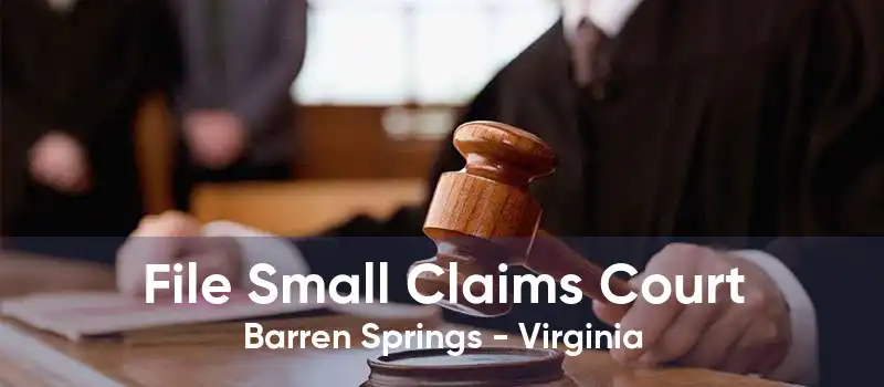 File Small Claims Court Barren Springs - Virginia