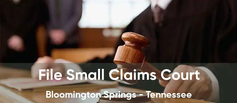 File Small Claims Court Bloomington Springs - Tennessee