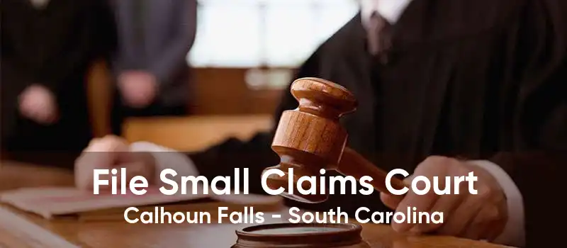 File Small Claims Court Calhoun Falls - South Carolina