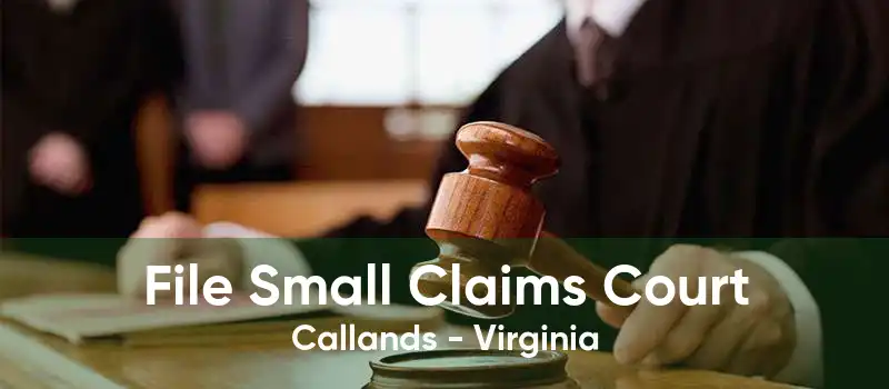 File Small Claims Court Callands - Virginia