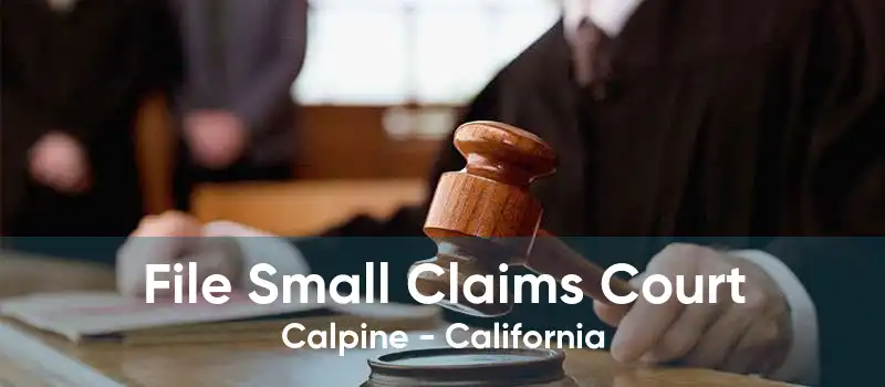 File Small Claims Court Calpine - California