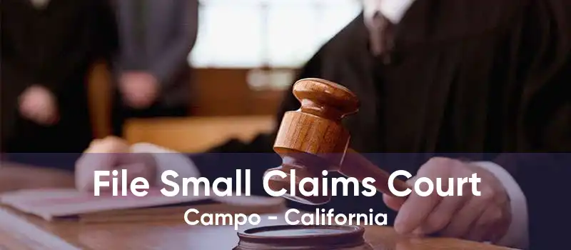 File Small Claims Court Campo - California