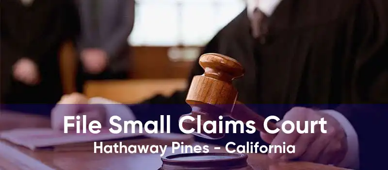 File Small Claims Court Hathaway Pines - California