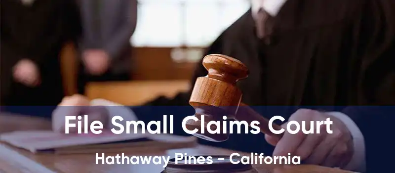 File Small Claims Court Hathaway Pines - California