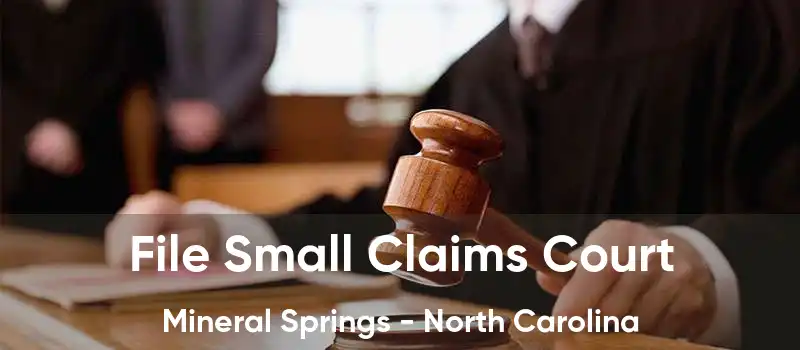 File Small Claims Court Mineral Springs - North Carolina