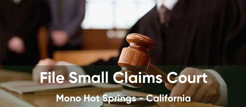 File Small Claims Court Mono Hot Springs - California