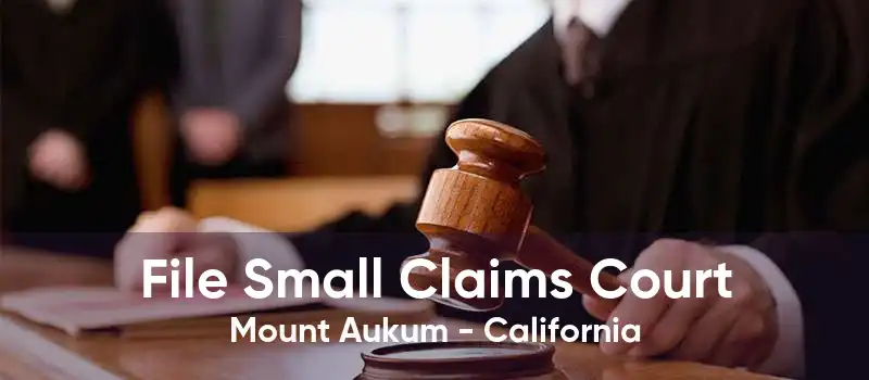 File Small Claims Court Mount Aukum - California