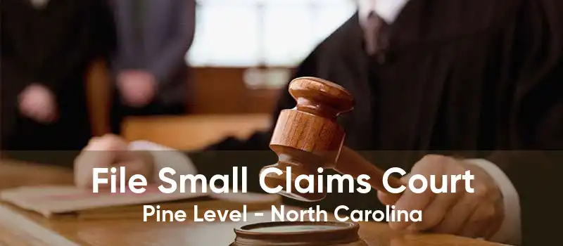 File Small Claims Court Pine Level - North Carolina