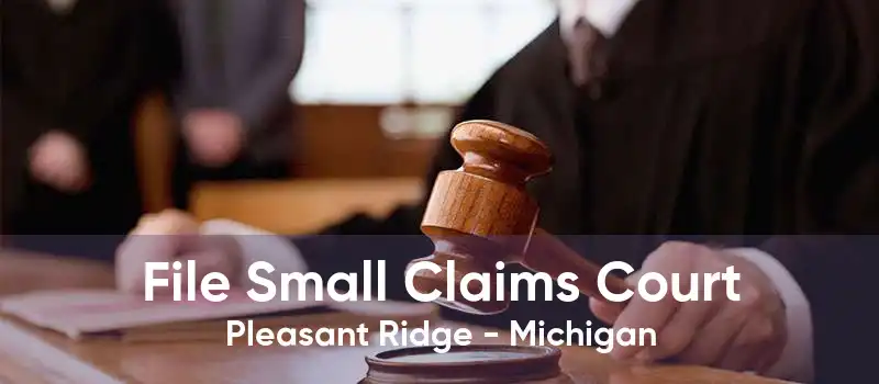 File Small Claims Court Pleasant Ridge - Michigan