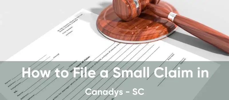 How to File a Small Claim in Canadys - SC