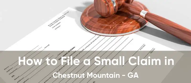 How to File a Small Claim in Chestnut Mountain - GA