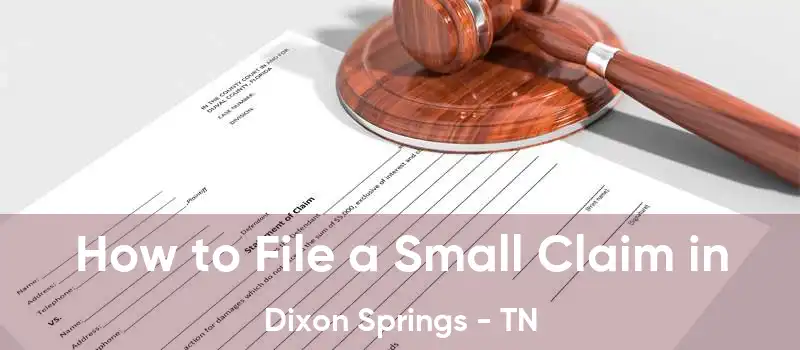 How to File a Small Claim in Dixon Springs - TN