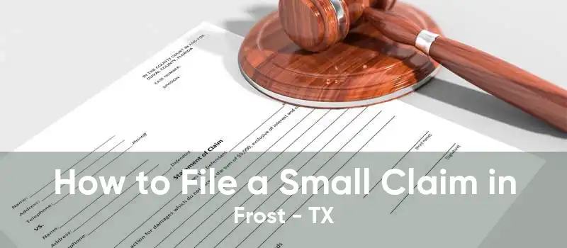 How to File a Small Claim in Frost - TX