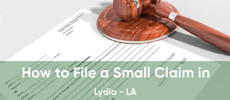  How to File a Small Claim in Lydia - LA