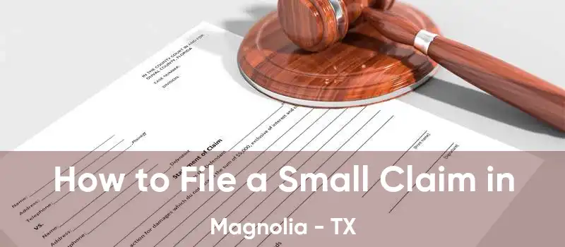  How to File a Small Claim in Magnolia - TX