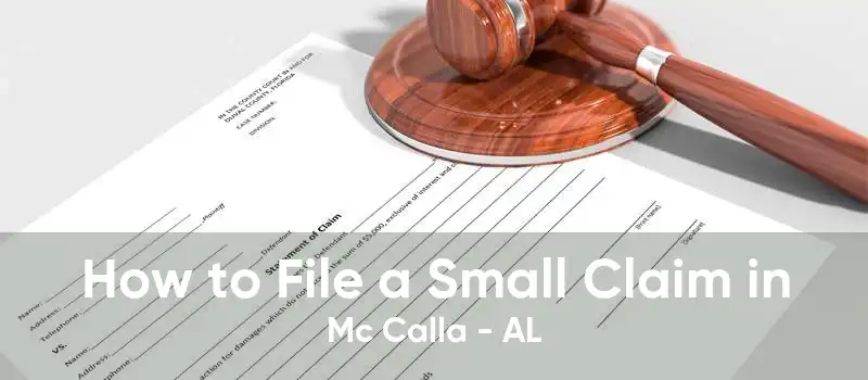 How to File a Small Claim in Mc Calla - AL