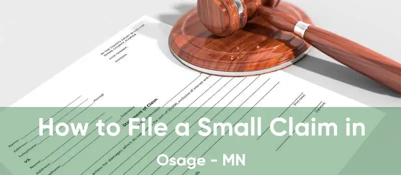  How to File a Small Claim in Osage - MN