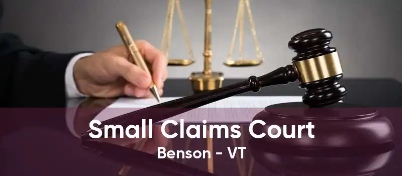 Small Claims Court Benson - VT