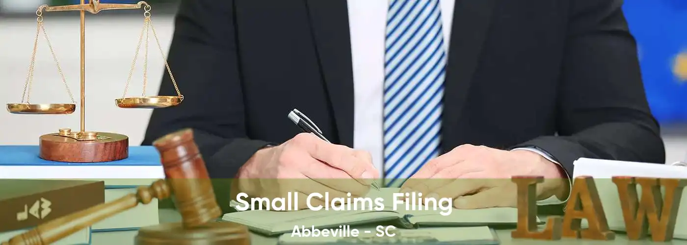 Small Claims Filing Abbeville - SC