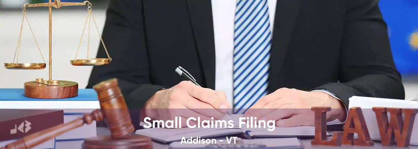  Small Claims Filing Addison - VT
