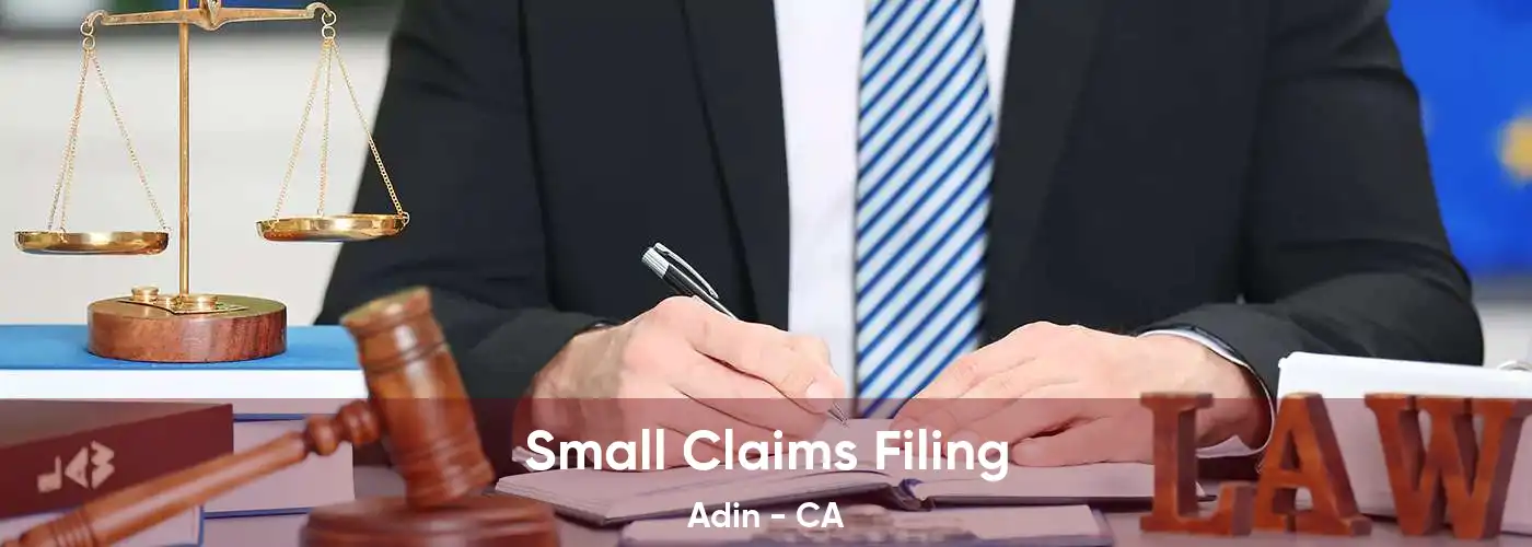 Small Claims Filing Adin - CA