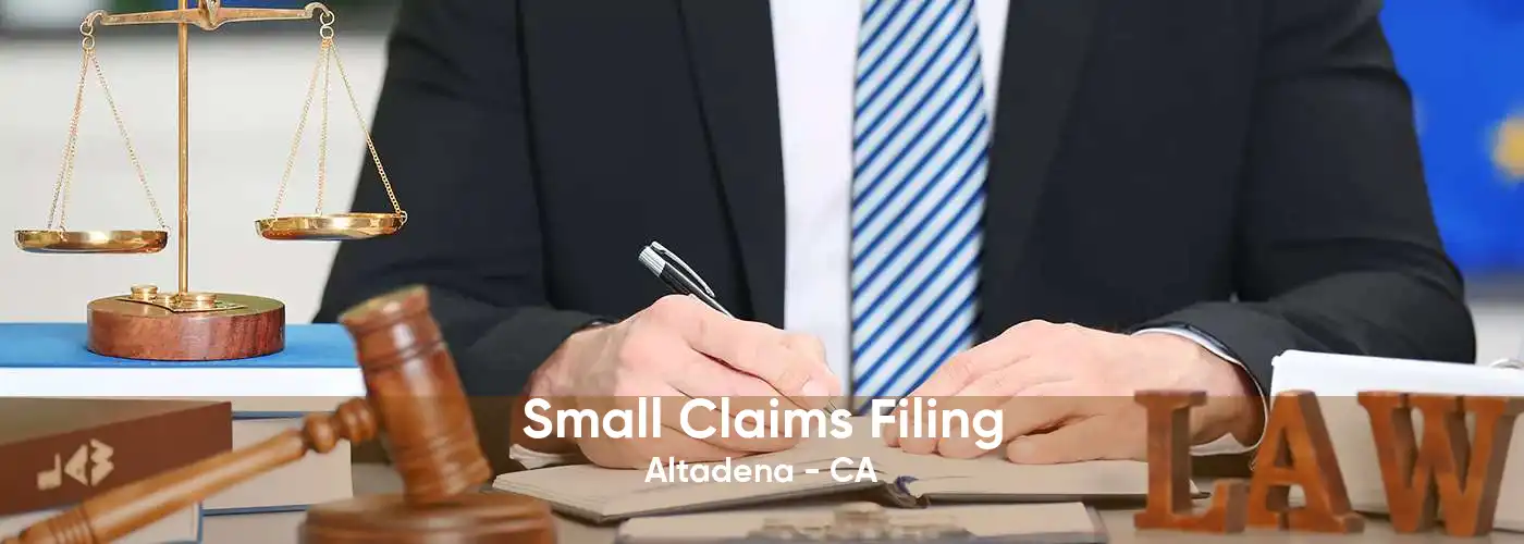 Small Claims Filing Altadena - CA