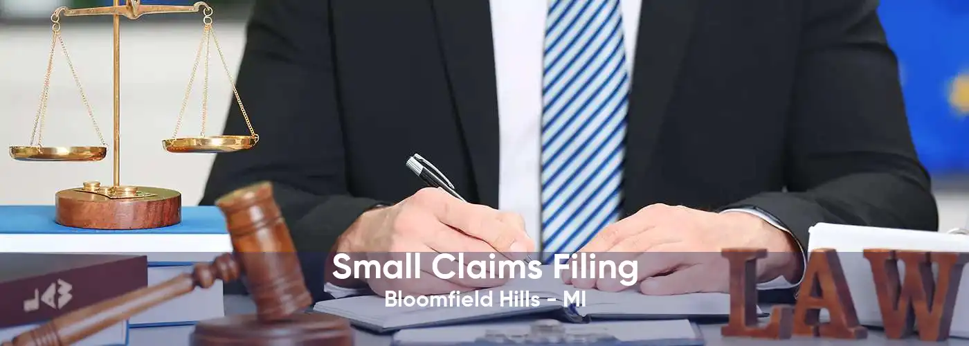 Small Claims Filing Bloomfield Hills - MI