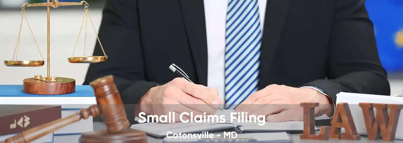 Small Claims Filing Catonsville - MD