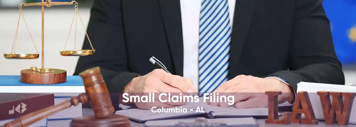 Small Claims Filing Columbia - AL