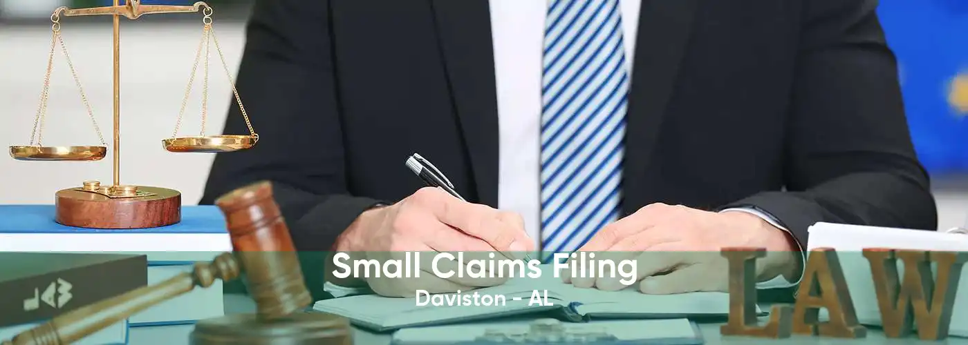 Small Claims Filing Daviston - AL