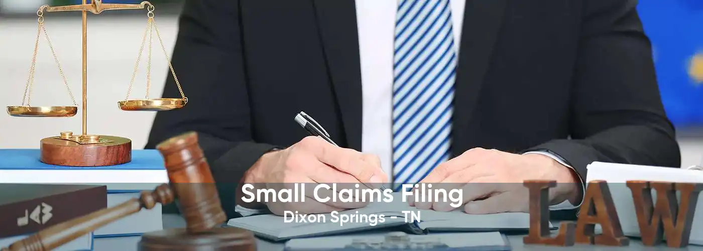 Small Claims Filing Dixon Springs - TN