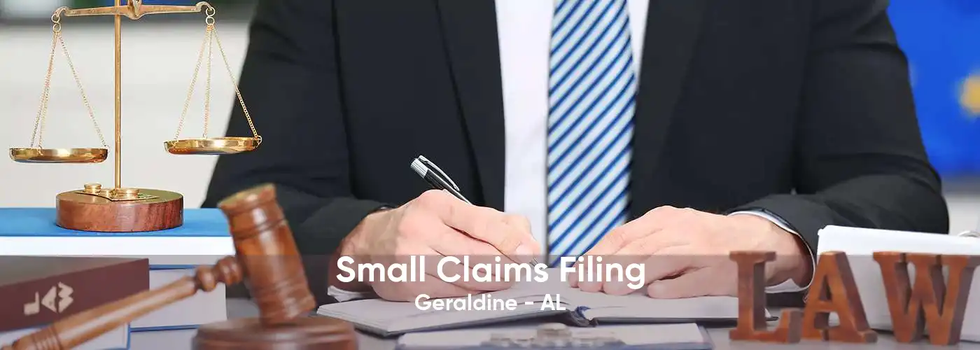 Small Claims Filing Geraldine - AL