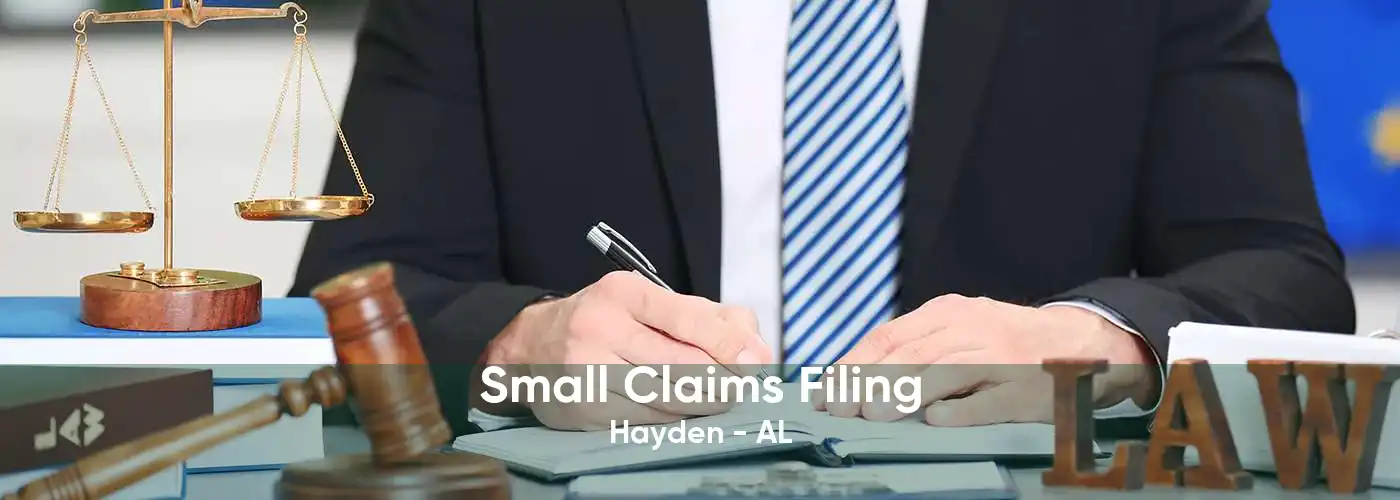Small Claims Filing Hayden - AL