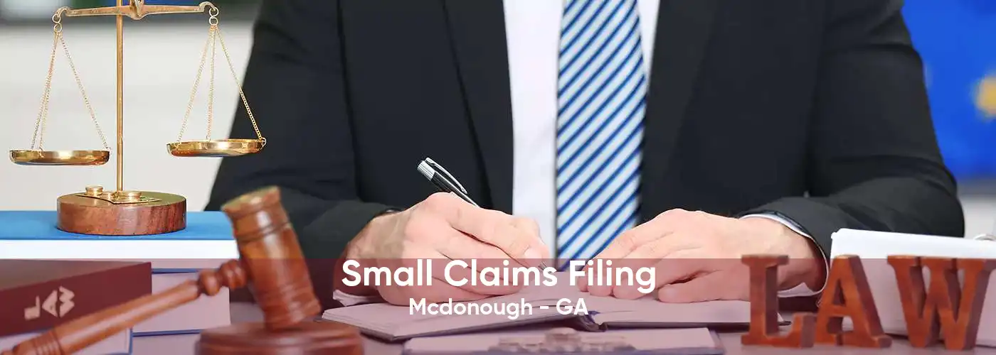 Small Claims Filing Mcdonough - GA