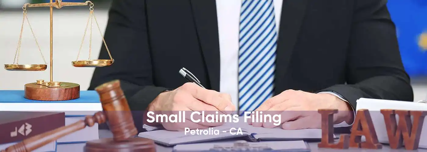 Small Claims Filing Petrolia - CA