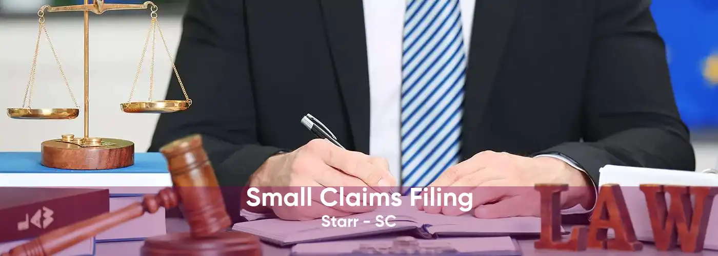 Small Claims Filing Starr - SC